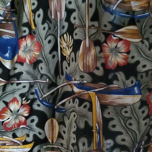 Island Candy Aloha Outrigger Canoe Paddle Aloha Shirt S - Picture 4 of 5